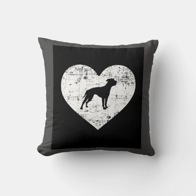 Coussin Chien de coeur américain de Bulldog (Recto)