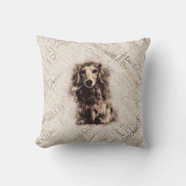 Coussin Chien de Dachshund (Recto)