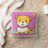 Coussin Chien de dessin animé adorable avec une expression (Couverture)