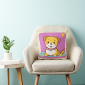 Coussin Chien de dessin animé adorable avec une expression (Chaise)