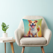 Coussin Chien de dessin animé avec une expression joyeuse (Chaise)