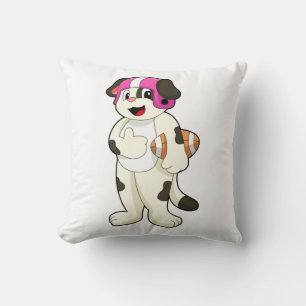 Coussin Chien de football Sports