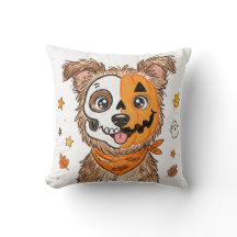 Chien de Halloween Mignon Demi-Squelette Demi-Citr