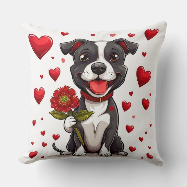 Coussin Chien de la Saint-Valentin (Recto)