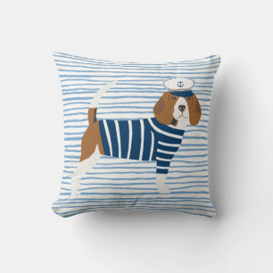 Coussin Chien de marin Beagle chien de plaisancier mignon 