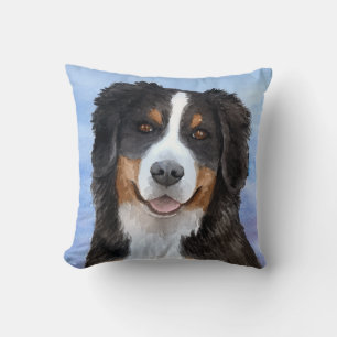 Coussin Chien de montagne bernois 125 aquarelle