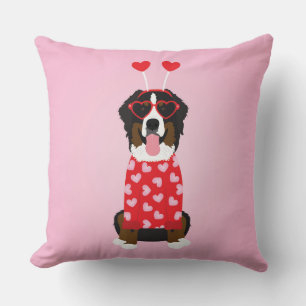 Coussin Chien de montagne de Saint-Valentin Bernese