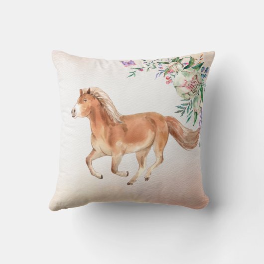 Coussin Chien de naissance de bébé pony rose pastel (Verso)