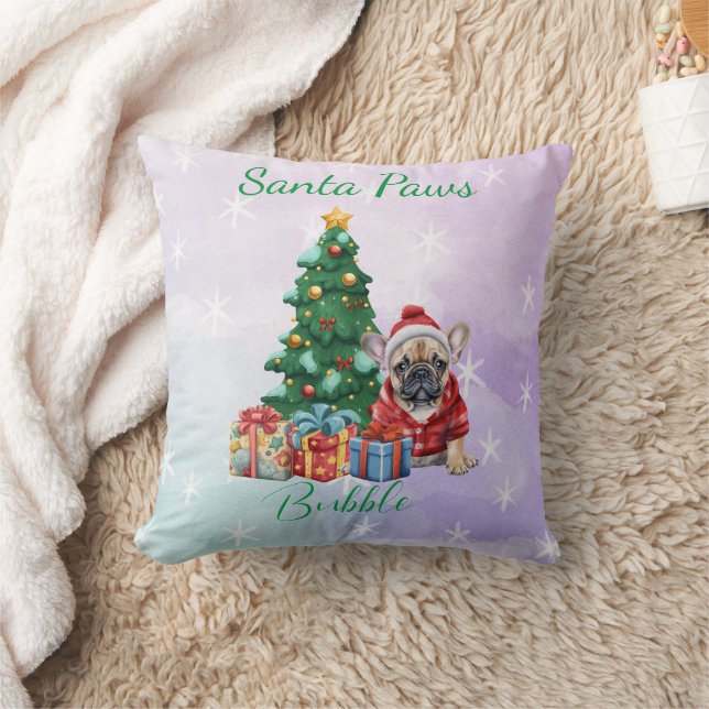 Coussin Chien de Noël Français Chien de Noël sur mesure (Couverture)