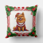 Coussin Chien de Noël mignon (Verso)
