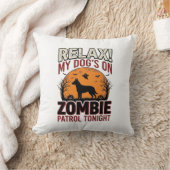 Coussin Chien de patrouille zombie Halloween Gravure vinta (Couverture)