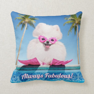 Coussin Chien De Piscine En Palmes