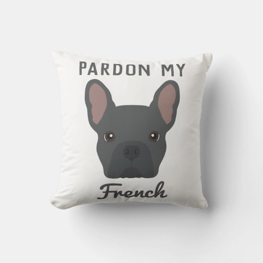 Coussin Chien de taureau français (Recto)