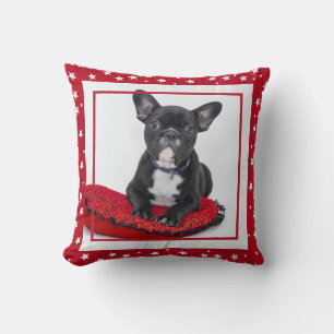 Coussin Chien de taureau français Photo Red Star Noël