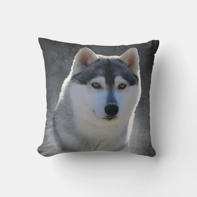 Coussin Chien de traîneau sibérien (Recto)