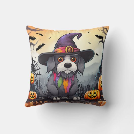 Coussin Chien d'Halloween (Verso)