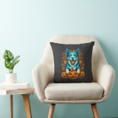 Coussin Chien d'Halloween avec citrouilles Jack O Lantern_ (Chaise)