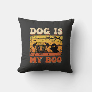 Coussin Chien d'Halloween est mon design de fantôme de Pug