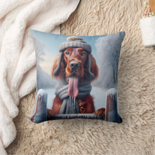 Coussin Chien d'hiver irlandais Setter