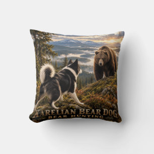 Coussin Chien d'Ours de Carélie