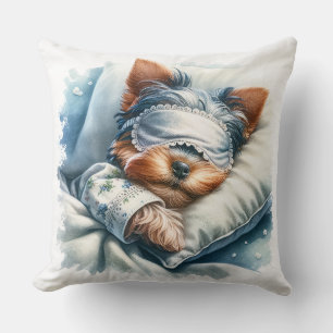 Coussin Chien du Yorkshire de couchage mignon