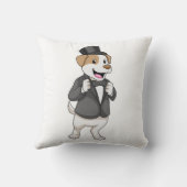 Coussin Chien en toilettage avec ruban (Verso)