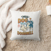 Coussin Chien Est Sonnette Aboie Blanc Bleu_1 (Couverture)