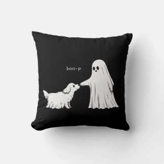 Coussin Chien fantôme Boo-p Drôle Art pour animaux de comp