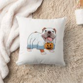 Coussin Chien fantôme Bulldog Halloween (Couverture)