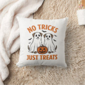 Coussin Chien fantôme drôle Halloween Pas de farces juste (Couverture)