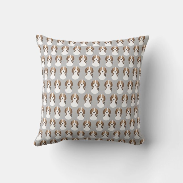 Coussin Chien gris mignon bébé motif (Verso)
