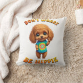 Coussin Chien heureux de Chien de Chien de Chien de Poodle (Couverture)