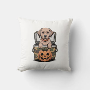 Coussin Chien Labrador Marron Halloween Effrayant