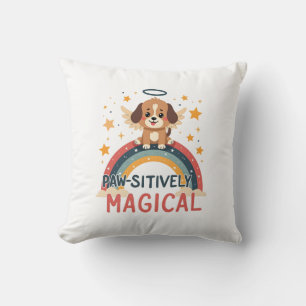 Coussin Chien magique absolument adorable vintage arc-en-c