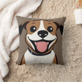 Coussin Chien marron heureux de chiot  (Couverture)