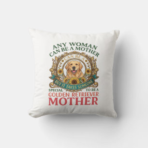 Coussin Chien mère Retriever doré Tournesols Abeilles_1