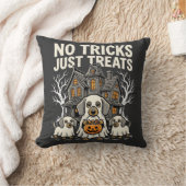 Coussin Chien Mignon Halloween Pas de Farces Rien que des (Couverture)