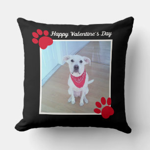 Coussin Chien mignon Joyeux Valentines Jour Pâtes rouges 1