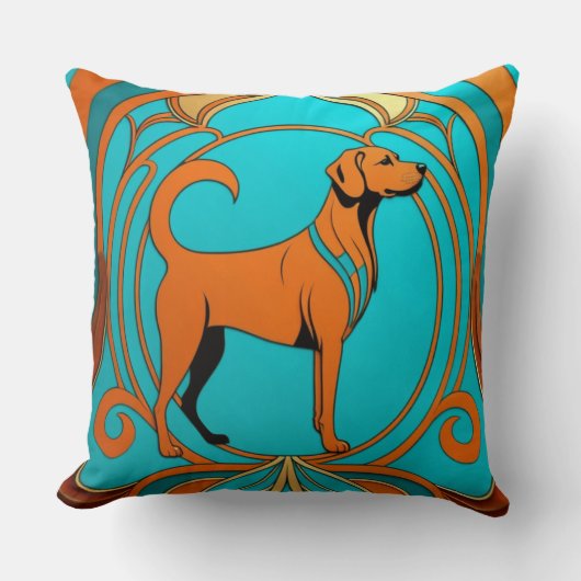 Coussin Chien orange Aqua Deco (Recto)