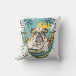 Coussin Chien Paresseux � Chien drôle paresseux