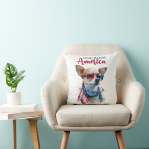 Coussin Chien patriote-Chihuahua