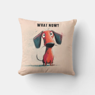 Coussin Chien Rouge Drôle – Art de Compagnon de Dessin Ani
