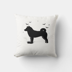 Coussin Chien Shiba Inu ? Silhouette de la Lune d'Hallowee
