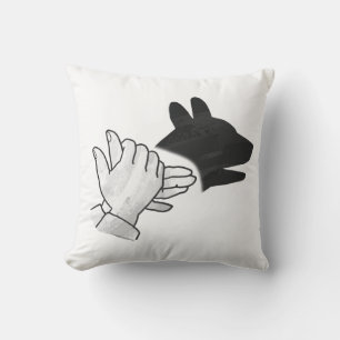 Coussin Chien Silhouette main