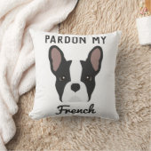 Coussin Chien-taureau français noir et blanc (Couverture)