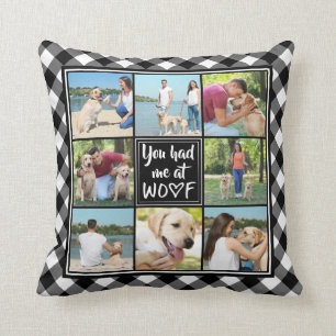 Coussin Chien Tu m'as eu à WOOF 8 Photos Buffalo Check