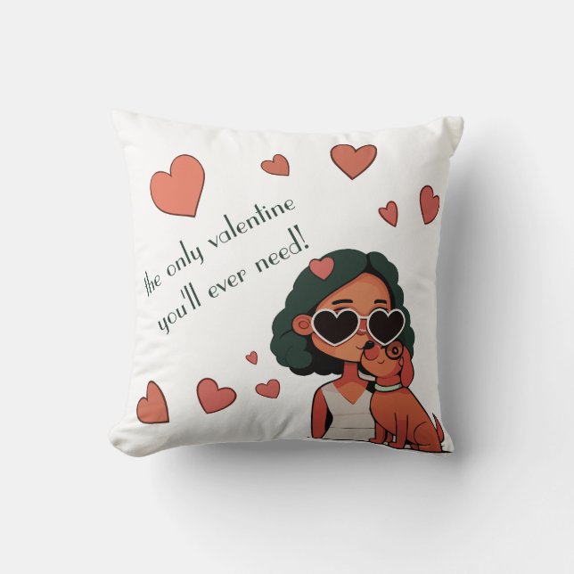 Coussin Chien Valentine (Recto)