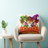 Coussin Chiens Adorables en Costumes d'Halloween (Chaise)