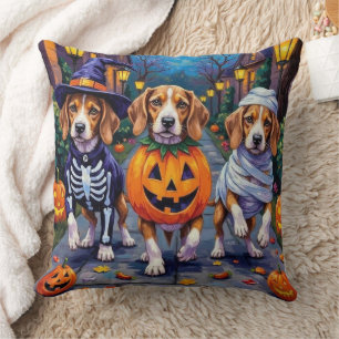 Coussin Chiens beagles en costume d'Halloween