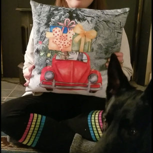 Coussin Chiens bergers allemands Noël Rentrer chez nous, Z